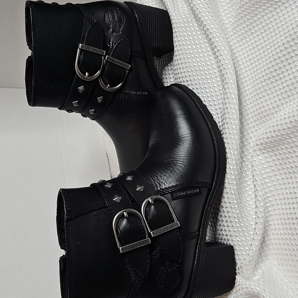 HARLEY DAVIDSON ABNEY LOW TOP LEATHER BOOT SUZE 7M